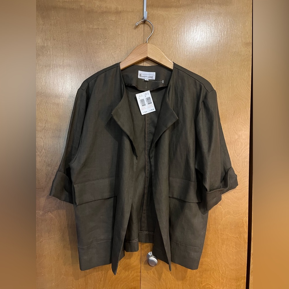 Le Elliot Lauren Linen Open Front Jacket